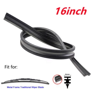 4pcs 16" Car Frame Windshield Wiper Blades Refills Windshield Replacement Strip - Picture 1 of 5