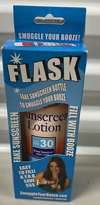 Fake Empty Sunscreen Bottle Alcohol Flask Gag New Funny Gift Smuggle Your Booze - Picture 1 of 17