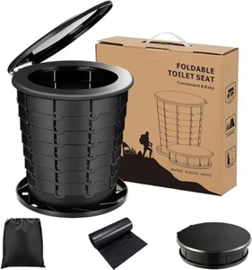 Camping Toilette Portable Klappbar, Trockentoilette für Outdoor, Angeln, Reisen - Bild 1 von 13