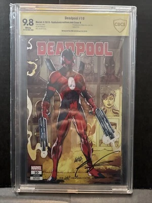 DEADPOOL #10 ROB LIEFELD EXCLUSIVE CBCS 9.8 - SIGNED - MAJOR X 1ST APP ON COVER - Image 1 of 4