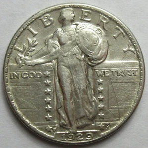 Cuarto de plata Libertad Permanente 1929-D -Bonito UNC- (#117p) - Imagen 1 de 2