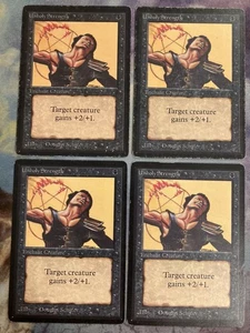 LEB Beta Evil Power 4 Piece Set Plaid Old School Magic the Gathering Used - Picture 1 of 10