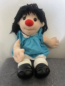 De colección 1995 Grande Cómodo Sofá Muñeca Molly Peluche Juguete 17" Vestido Azul - Imagen 1 de 4