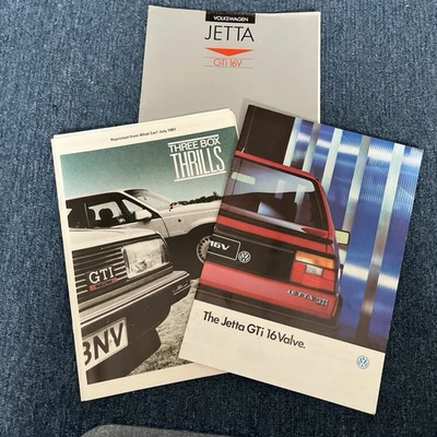 Volkswagen Jetta GTi 16v Mk2 1987 UK Market Sales Brochure And Press Reviews I - Image 1 of 4