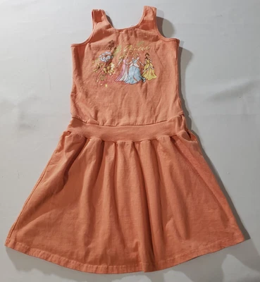 The Wonderful World Of Disney Princess Orange Girls Size 10/12  Sleeveless Dress - Image 1 of 4