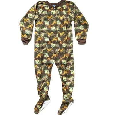 Carter's Pajamas Sleeper Brown Boys PJs Dino Dinosaur PJs Sleepwear 7 Y Foto 1 de 4