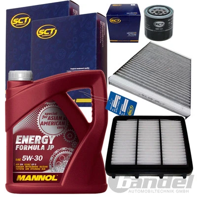 MARKENLOS INSPEKTIONSKIT FILTERSET + 5W30 ÖL passend für HYUNDAI i30 KIA CEED 1.4 1.6 2.0