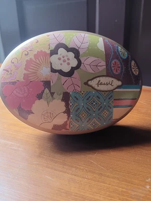 Reloj Joyería Vintage Metal Fósil Flores Acolchado Boho Organizador de Viaje Foto 1 de 4