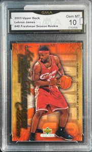 LeBron James RC ROOKIE 2003-04 Upper Deck Freshman Season #48 GMA 10 Gem Mint - Picture 1 of 2