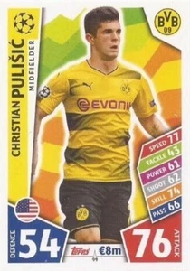 Match Attax UEFA Champions League 2017/18 17/18 Christian Pulisic Rookie #99 - Picture 1 of 2