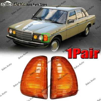 1Pair For Mercedes Benz W123 1976 1977-1984 Yellow Corner Light Turn Signal Lamp - Image 1 of 4