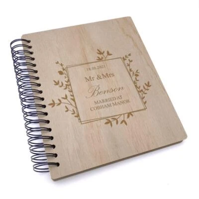 Álbum de fotos personalizado para el día de la boda diseño de hoja de regalo WPAL-19 Foto 1 de 3