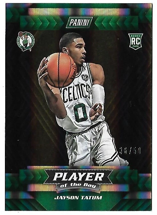 JAYSON TATUM 2017 PANINI PLAYER OF THE DAY ROOKIE RC CARD #36/50 - Image 1 of 1
