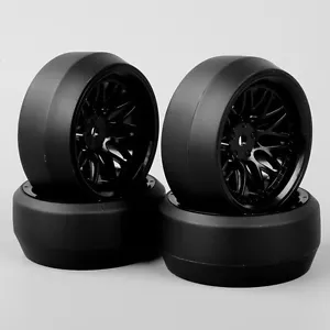4PCS 1/10 Scale RC HPI Drift Car Speed 0 Degree Tires Tyre&Wheel Rim BBNK&PP0369 - Picture 1 of 6