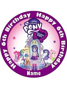 EQUESTRIA GIRLS Cake Toppers Edible Icing Birthday Cake Decorations #03 - Picture 1 of 2