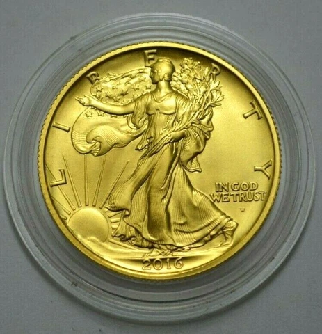 2016 W 50c 1/2 oz Gold Walking Liberty Half Dollar Centennial Coin in Capsule Cover