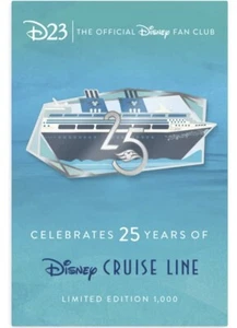 D23 2023 Disney DCL Cruise Line 25th Anniversary Pin - LE 1000 - Bild 1 von 2