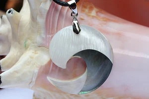 Collar colgante de perlas de nácar concha P63 con cadena - Imagen 1 de 1
