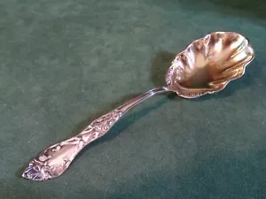 BLACKINTON STERLING AZALEA SUGAR SHELL SPOON, 5.75" L, GOLD WASH, 14.38 GR - Picture 1 of 6