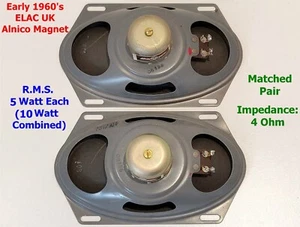 4 Ohm ELAC UK Alnico 2 x Lautsprecher 10 W Selmer Watkins WEM Gitarre Ventil Verstärker - Bild 1 von 17