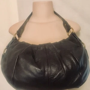 Simply Vera Wang Chocolate Brown M/L Leather Handbag Satchel Hobo Bag Purse EUC - Picture 1 of 10