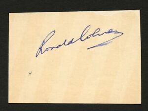 Ronald Colman d1958 signed autograph 2x4 cut English-born Actor in A Double Life