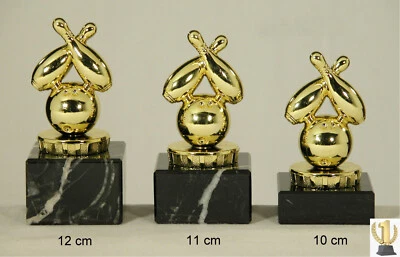 EIGENMARKE Kegeln - Bowling Trophäe / Pokal 3er set oder einzeln incl. Beschriftung
