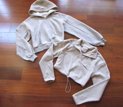 PANTONE & C'EST TOI ~ Size M ~ LOT of 2!! Cropped Hooded Sweatshirt Hoodie a2 - Image 1 of 4