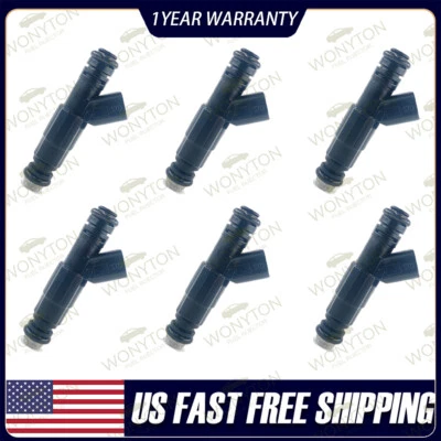 Комплект из 6 оригинальных обновленных топливных форсунок EV6 подходит для Pontiac Grand Prix 3,8 л V6 36 фунтов 04-07  - Изображение 1 из 4