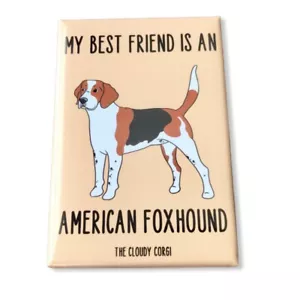 American Foxhound Dog Magnet Handmade Best Friend Gifts and Home Decor - Picture 1 of 12
