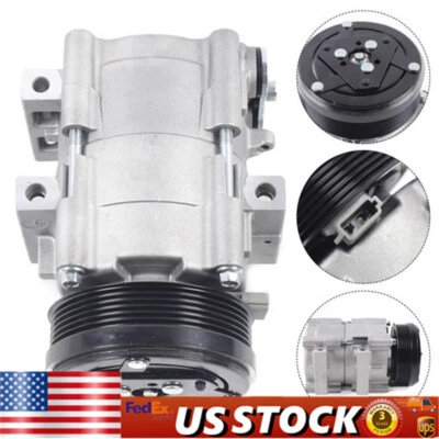 Compresor de aire acondicionado para Ford Mustang 1996-2006 4,6 L 5,4 L 1994-2002 Ford Crown Victoria Foto 1 de 4