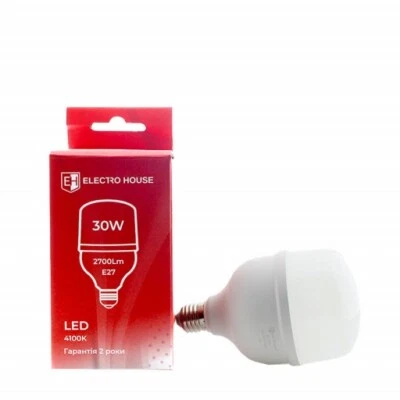 LED Bulb E27 T80 30W Cylindrical Lamp Lighting SMD White Neutral Color 4100K - Image 1 of 2