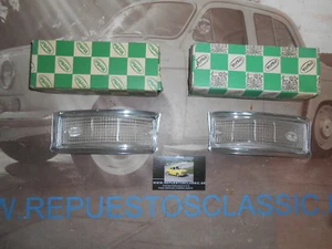 ISI51 JUEGO TULIPAS PILOTOS DELANTEROS SIMCA 1000 2ª SERIE COLOR BLANCO - Imagen 1 de 1