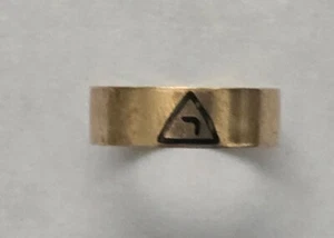 14. Grad Schottischer Ritus Yod Ring 10k Gelbgold Größe 8,5 Freimaurer Band - Bild 1 von 7