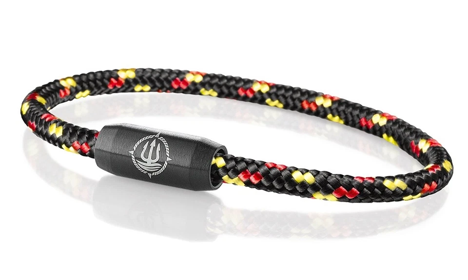 Seemannsgarn _ Maritimes Segeltau Armband "Deutschland" schwarz-rot-gold 4mm - Bild 1 von 1