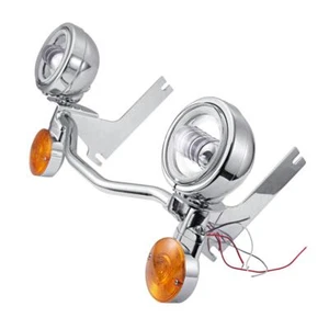 4.5" LED Fog Spot Passing Turn Signal Lights Bar Kit For Harley Road King FLHR - Bild 1 von 11