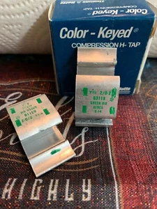 2x, Thomas & Betts, 63118, Uninsulated, #2-2/0 AWG, Cable Splice, 2 Ea, Green - Picture 1 of 4