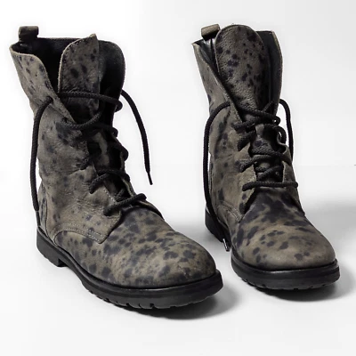 Ботинки широкие искусственно состаренные Rundholz Black Label Combat черная/серая кожа EU38 US8 - Изображение 1 из 4