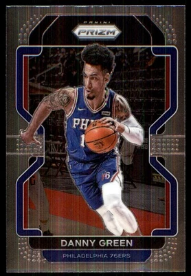 丹尼·格林 2021 - 22 帕尼尼 Prizm #30 76ers NBA 阅读免费送货亲笔签名丹 — 第 1/2 张图片