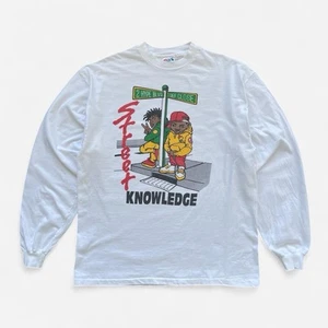 Vintage 90s Rap tee Single Stitch Long Sleeve T Shirt XL - Picture 1 of 8