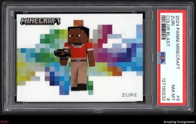 2024 Panini Minecraft Color Blast #9 Zuri SP PSA 8 NM-MT - Image 1 of 2