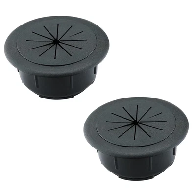 [2 упаковки] Втулка настольная 2 дюйма гибкая крышка отверстия для кабелей оборудования проводки человека - Изображение 1 из 4