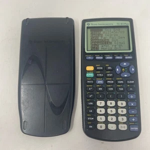 Calculadora gráfica Texas Instruments TI-83 Plus con cubierta PROBADA - Imagen 1 de 6