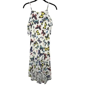 Old Navy girls L 10/12 white purple yellow printed sleeveless midi dress - Picture 1 of 8