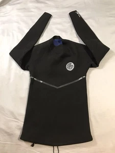 Rip Curl Wet Suit Top Womens Large 1.5 MM Sealed E6 E Bomb Black Long Sleeve - Picture 1 of 13