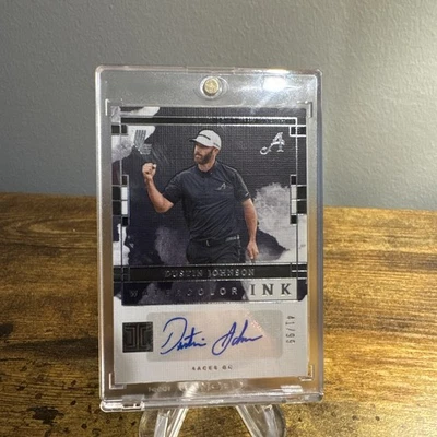 2024-25 Panini LIV Impeccable - Dustin Johnson (/99) - Auto - Watercolor Ink - Image 1 of 2