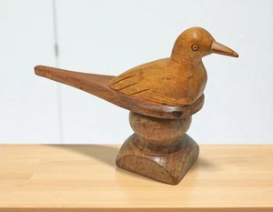 Vintage Wooden Bird Figurine Original Old Fine Hand Carved - Picture 1 of 7