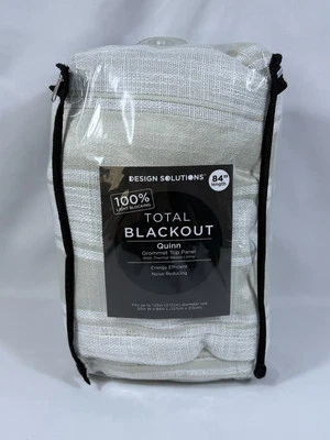 Panel superior ojal Quinn Design Solutions Total Blackout, negro - 50"x84" Foto 1 de 4
