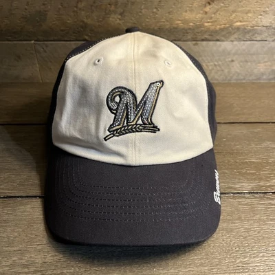 MUJER MILWAUKEE BREWERS Lentejuelas SOMBRERO GORRA AJUSTABLE Correa FAVORITO DEL VENTILADOR Foto 1 de 4