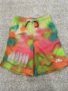 Jordan BOYS LARGE Basketball Shorts Tie Dye New Athletic Mesh W/ Drawstring - Picture 1 of 3
